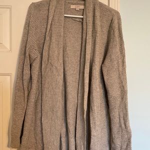 Gray Long sweater cardigan
